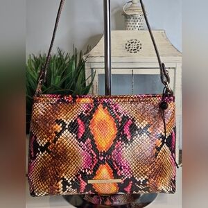 Brahmin Lorelei Snakeskin Embossed Shoulder Bag